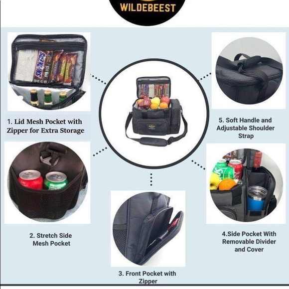 Lunch Box Leakproof Cooler Bag Reusable Lunch Bag - Picture 5 of 6